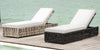 Scorpio Armless Chaise Lounge,  Gray with Standard Gray Cushion