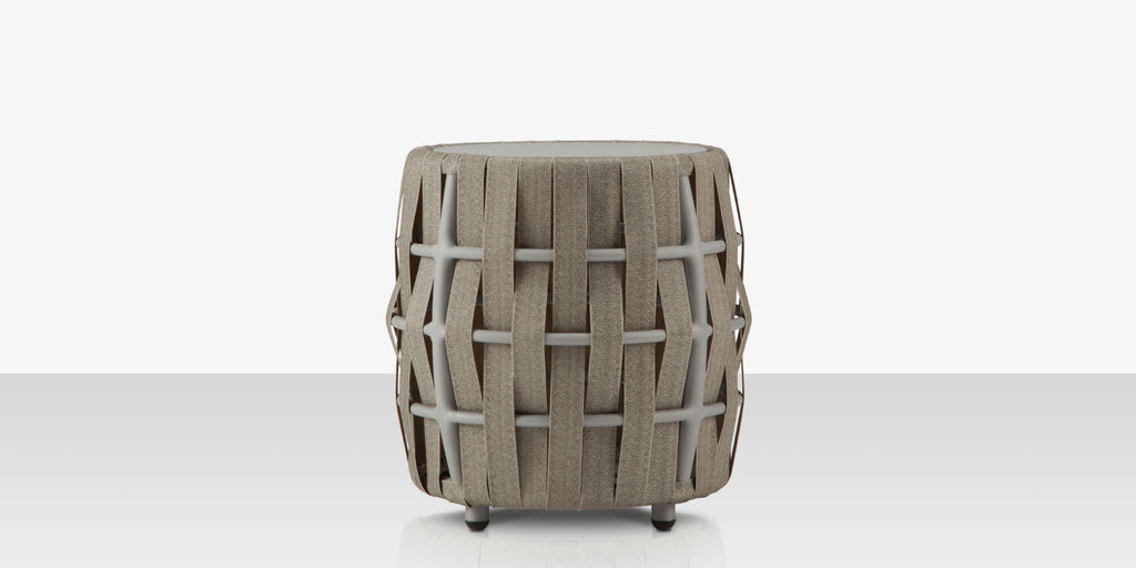 Scorpio Round End Table, Gray