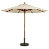 7 ft Wooden Market Umbrella w/ 1 1/2" Pole