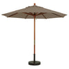 7 ft Wooden Market Umbrella w/ 1 1/2" Pole